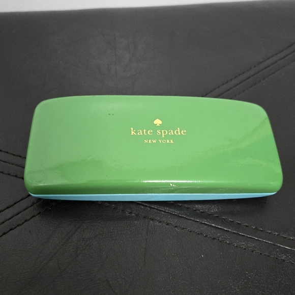 Kate Spade New York Green & Blue Eye Sunglasses Hard Case 6.5" Box/Storage - Picture 1 of 8